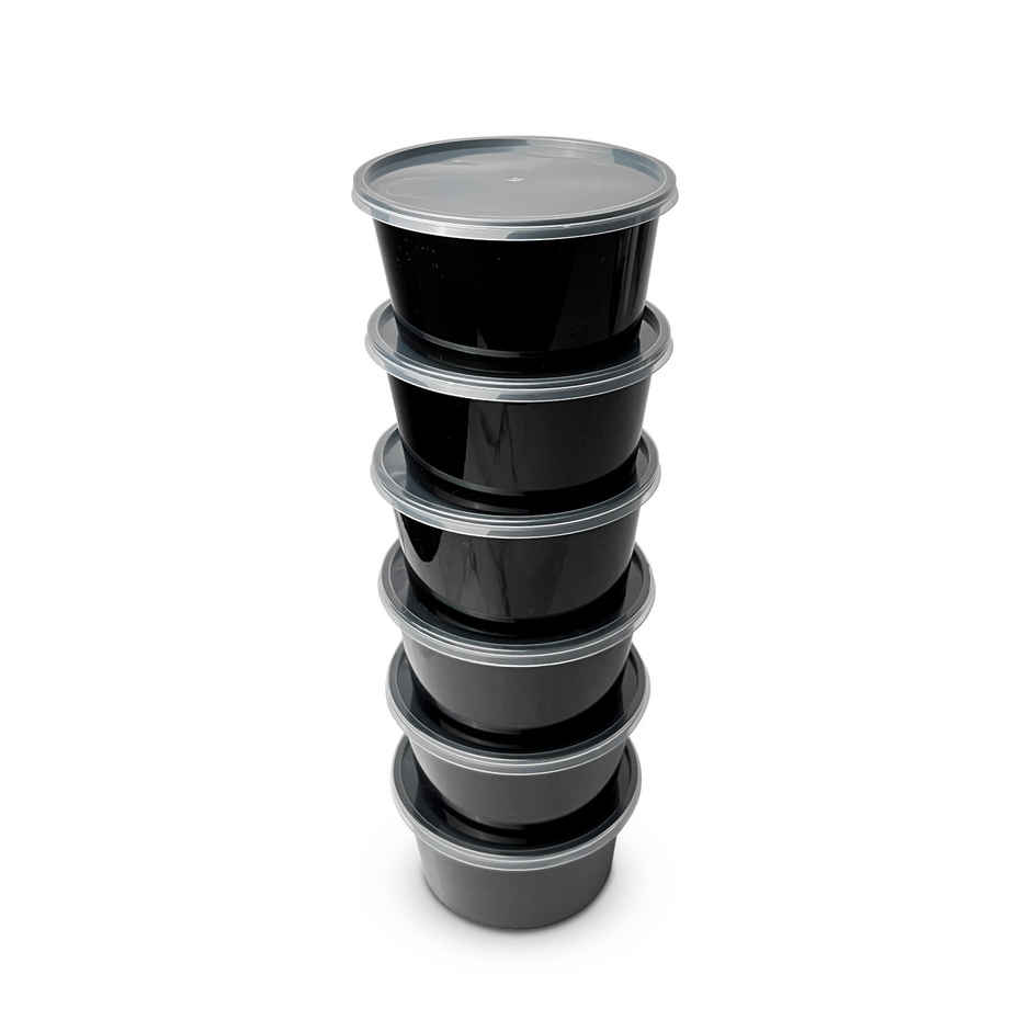 CREW4 Seal Reusable Plastic Containers with Lids for Food Storage - 500 ml
