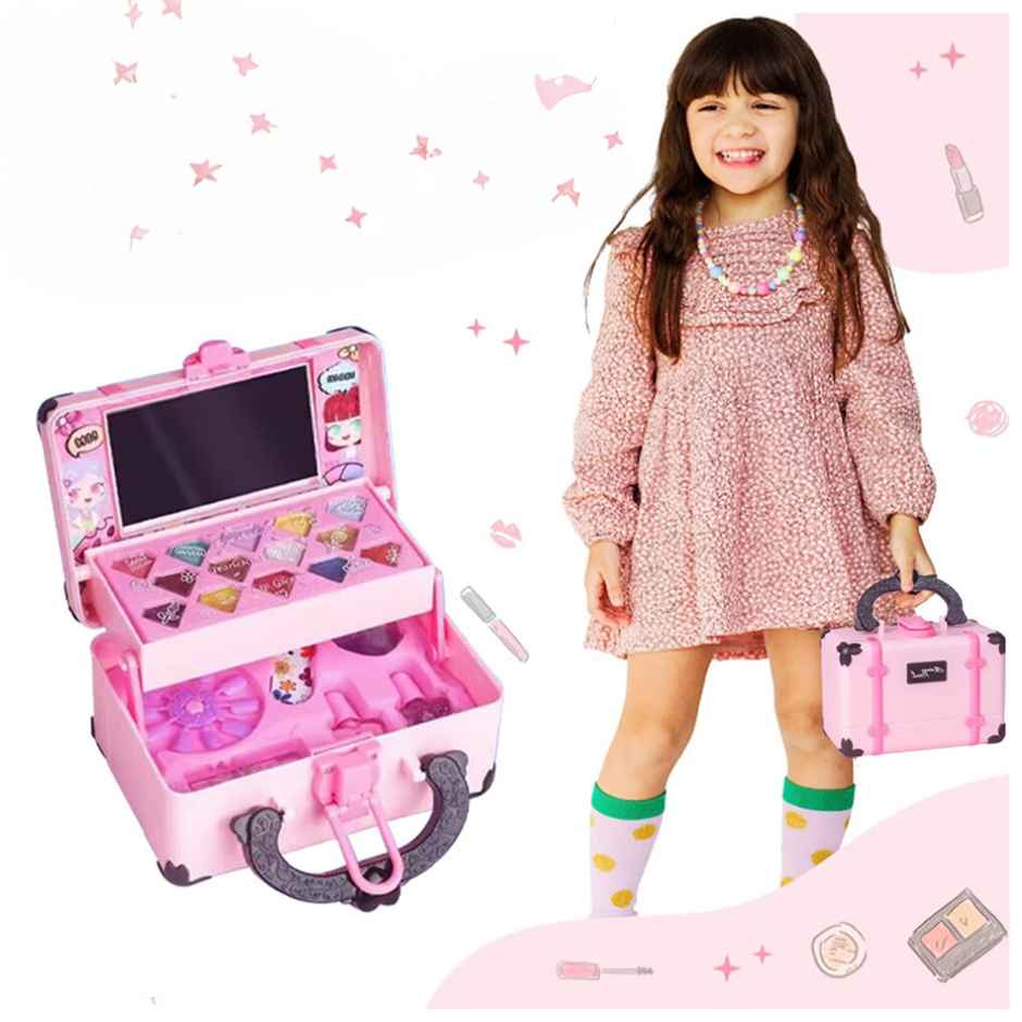 Kidology Kids Makeup Kit for Girl, Unicorn Toys for Girl Real Washable Makeup Girls Princess Play