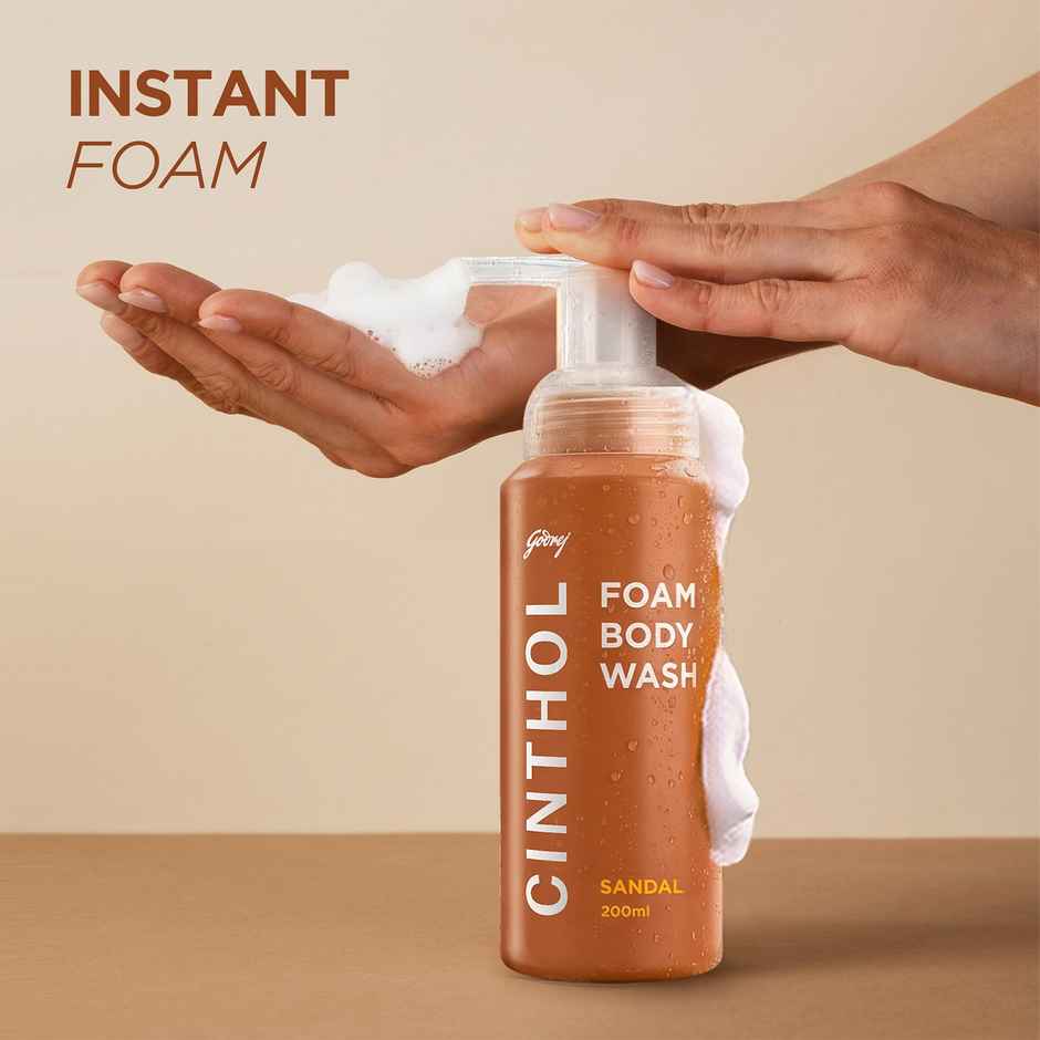 Cinthol Sandal Foam Body Wash - Suitable for All Skin Types