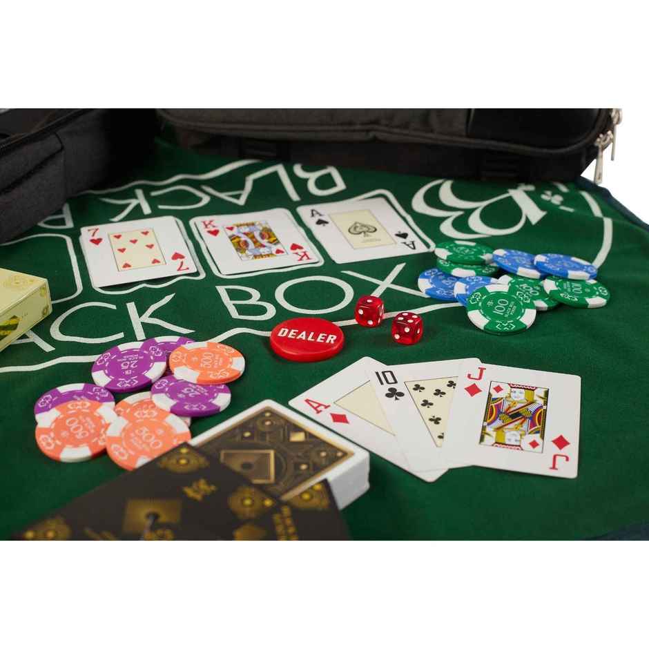 Parksons Box Poker Set | Black - 100 Chips