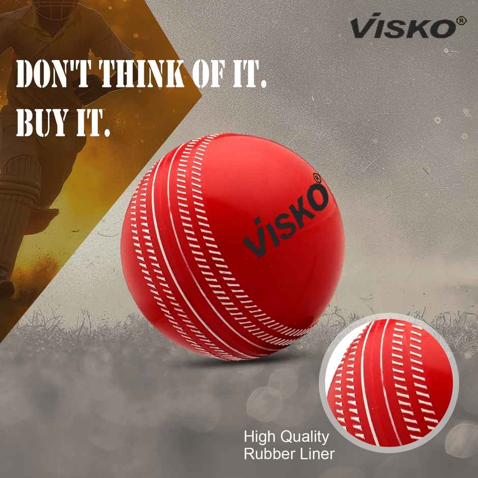 Visko MOI0011 Synthetic Cricket Wind Ball | Pack of 1 | Red