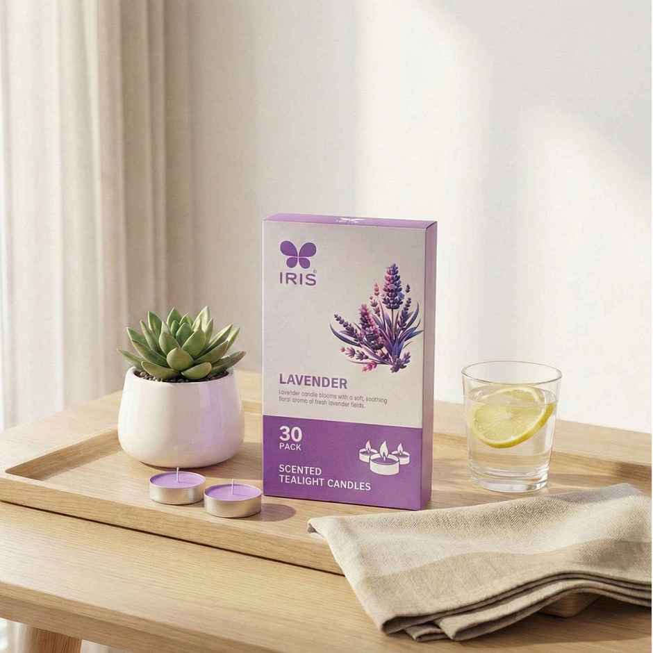 IRIS Lavender Scented Tealight Candles