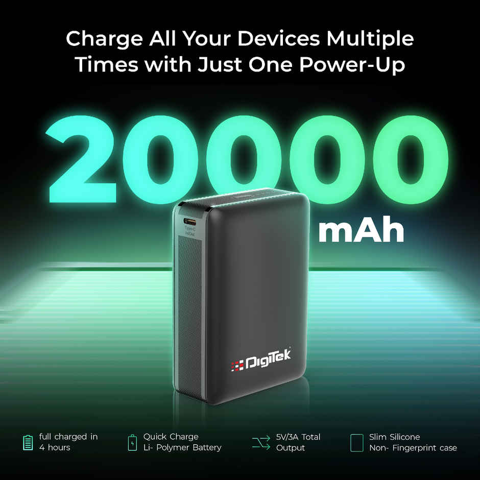 Digitek Power Bank (DPB 20000 PD QC) Black