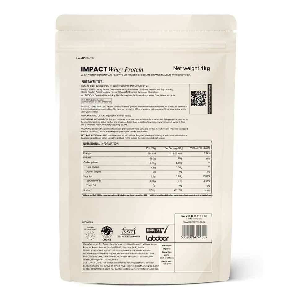 Myprotein Impact Whey Protein Powder | Chocolate Brownie