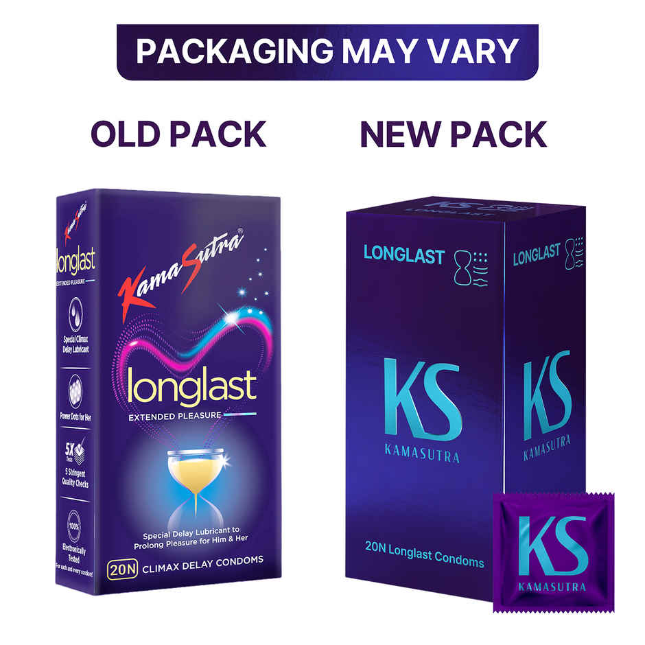 KamaSutra Longlast Condoms for Men | Safe & Comfortable