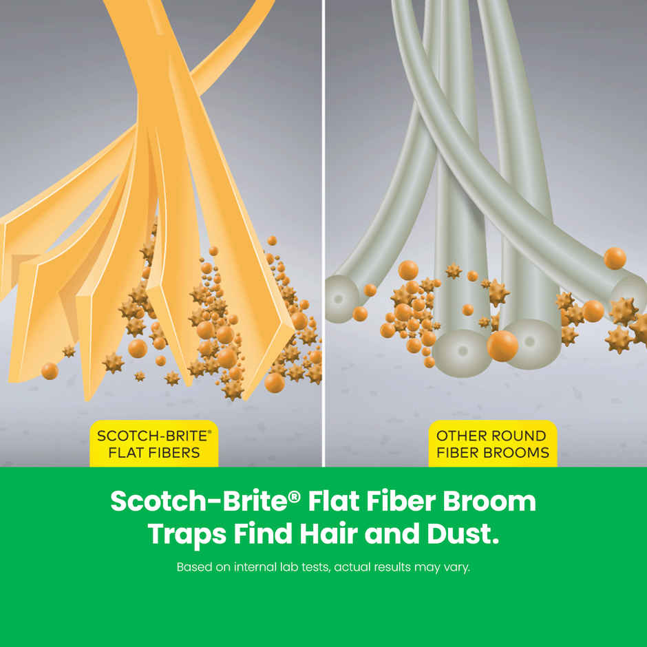Scotch-Brite No-Dust Broom, Long handle, Easy floor cleaning | 44.4 in