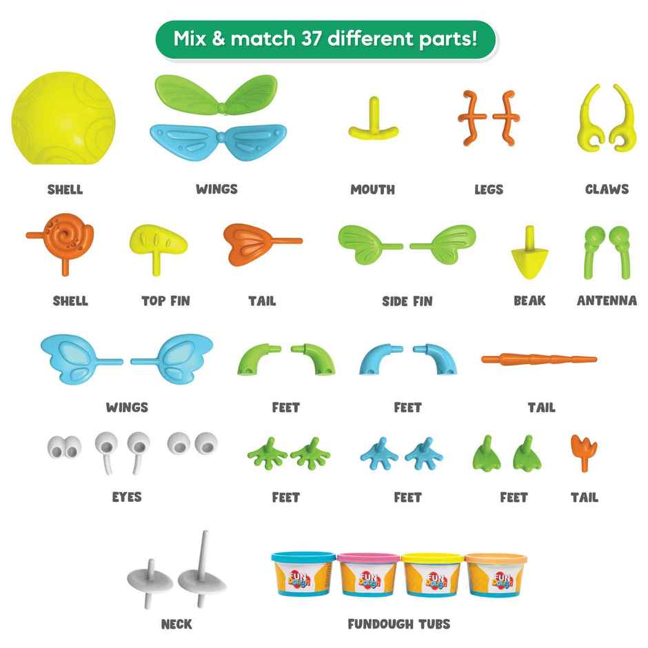 Fundough Funskool Pond Friends, Play Dough, Child-Safe Clay