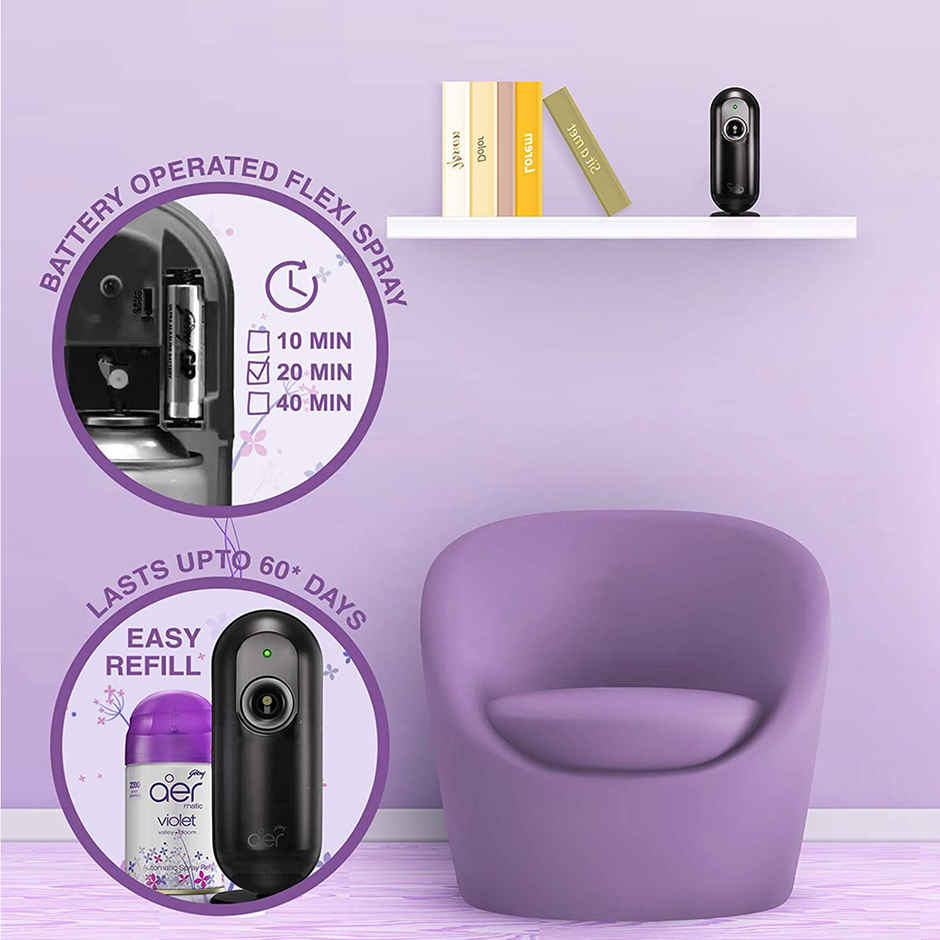 Godrej Aer Matic Violet Valley Bloom Automatic Room Fresheners Refill
