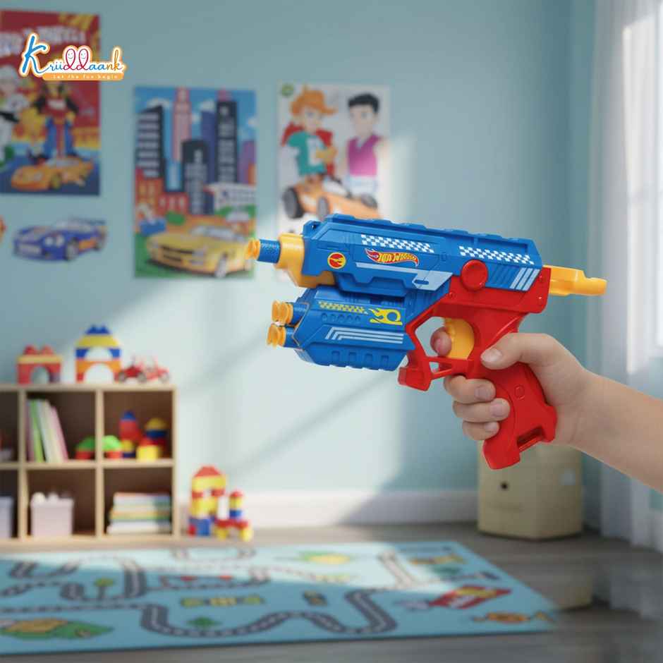 Kriiddaank Hot Wheels Police Kit: Blaster, Darts, Baton, Badge & More - Role Play Fun for Ages 4+