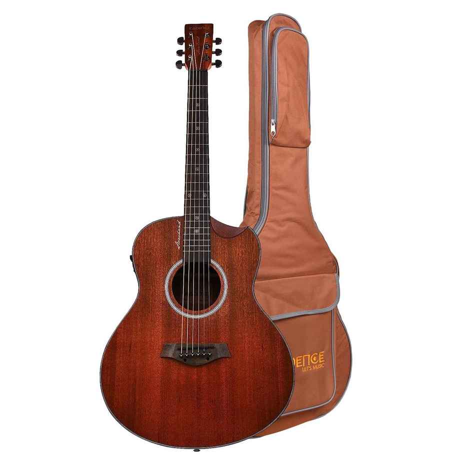 Kadence Slowhand Mahogany Top Shm03 | Semi Acoustic Guitar | 38 Inch | With Padded Bag And Preamp