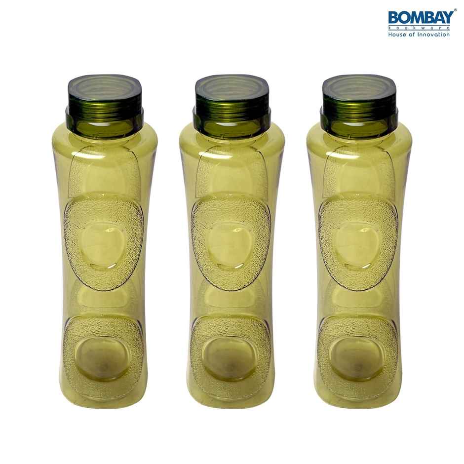 Topaz BPA-free Plastic Water Bottle | Set of 3 pcs, Each 1000 ml | Green