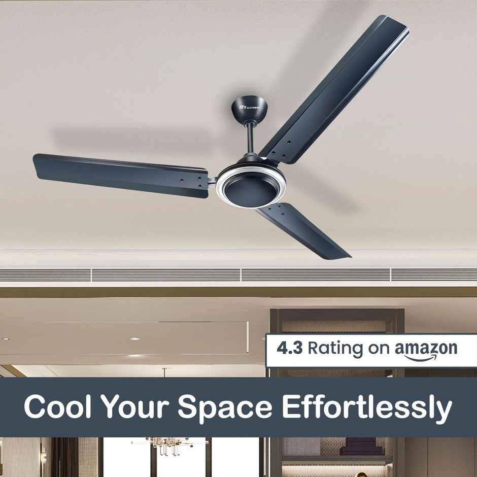 truTRTL Smart Ceiling Fan,1200mm/48 inch, 3 Blades,High-Speed,Energy Saving,Durable & Stylish - Metallic Blue