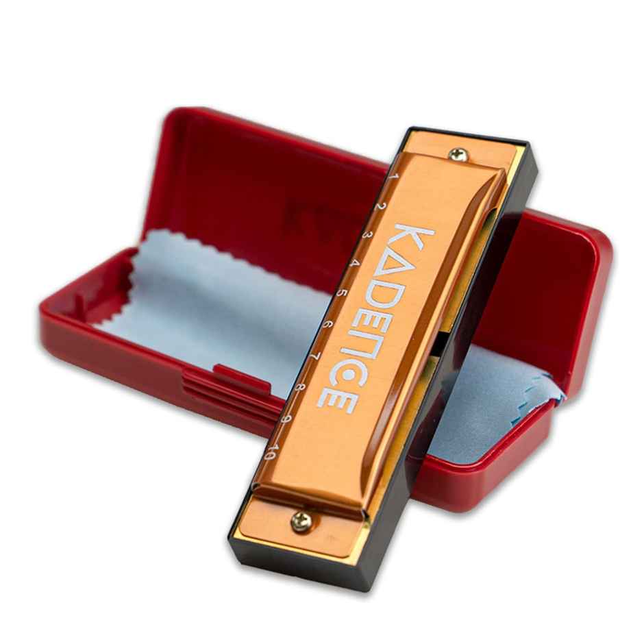 Kadence Daitonic Harmonica T104 Mouth Organ | With Learning Course Key Of C 10 Holes - 20 Tones