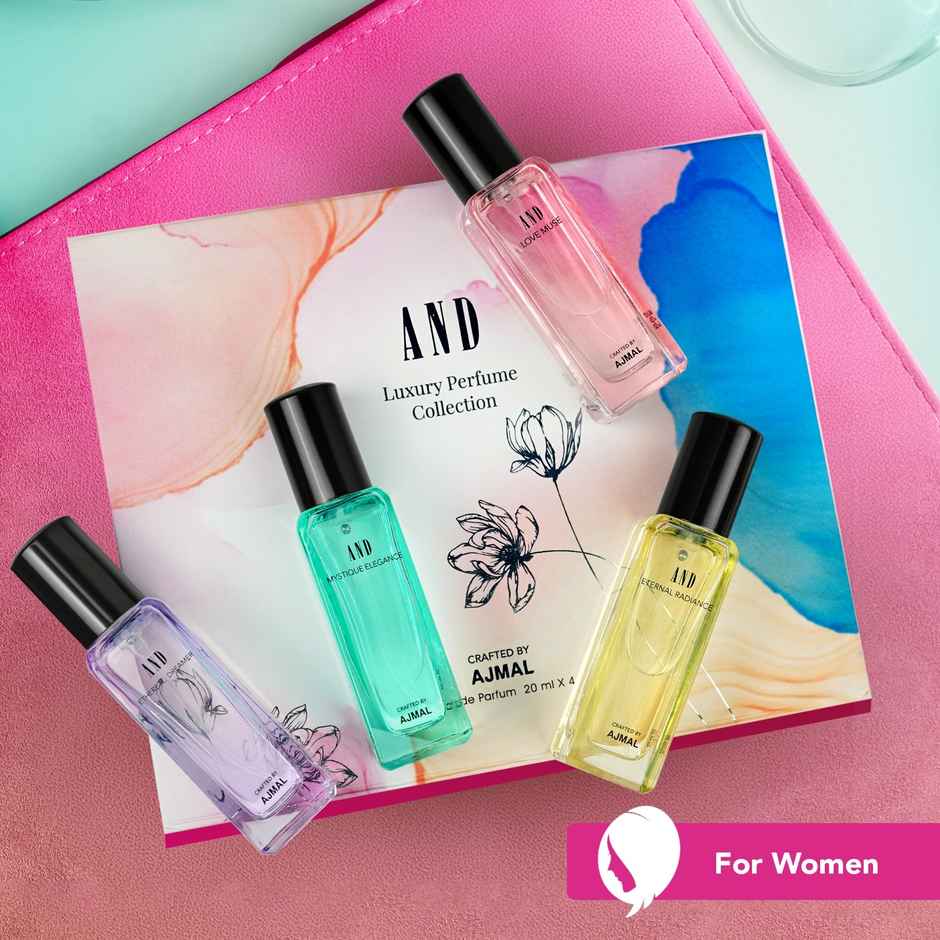 Ajmal Edp Gift Set For Women With Ethereal Dreamer, Love Muse | Pack Of 4 | 20 ml Each