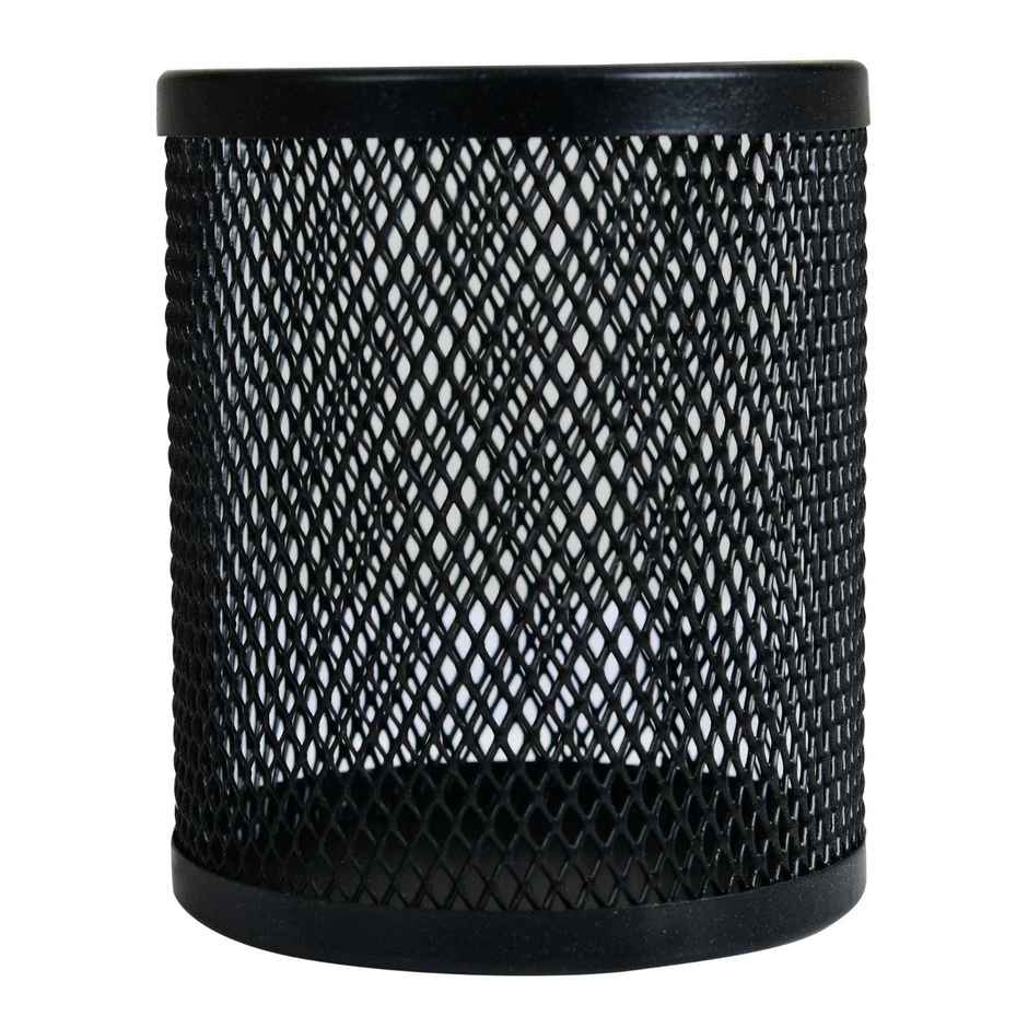 Worldone Mesh Metal Pencil/ Pen Holder (Black)