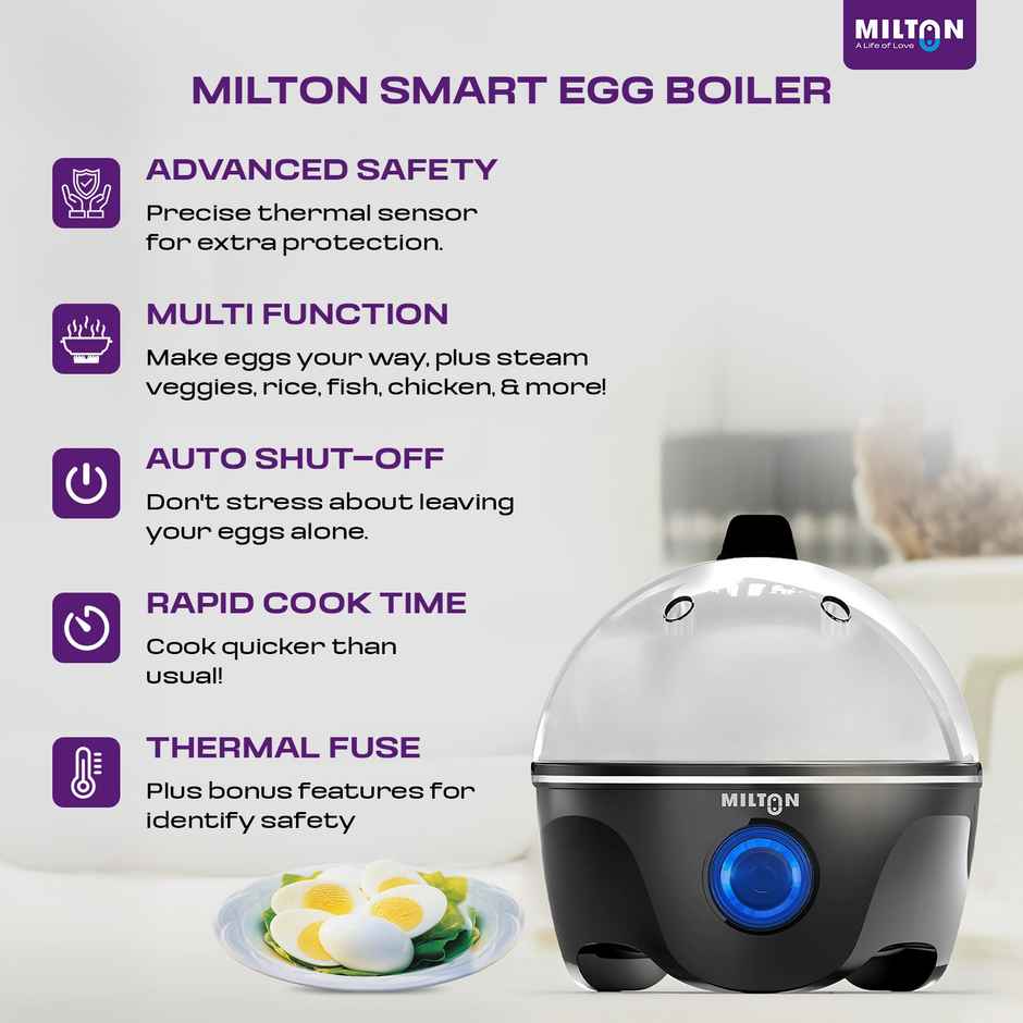 Milton Smart Xpress Egg Boiler | Egg Cooker & Steamer for Boiling