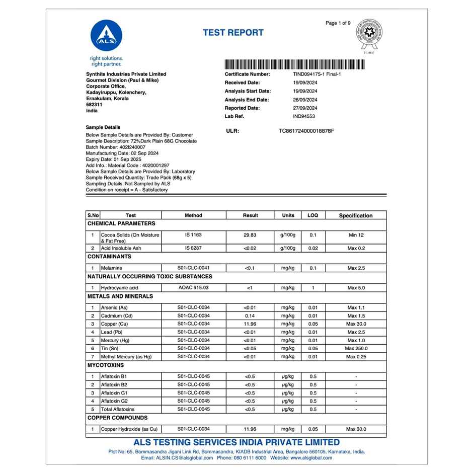 Paul And Mike 72% Dark Chocolate with Roasted Almonds & Himalayan Pink Salt