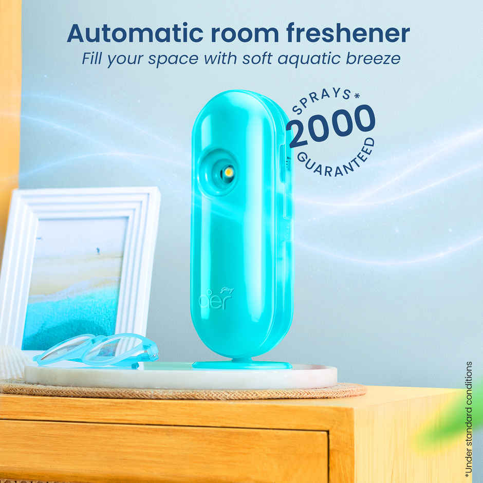 Godrej Aer Matic Cool Surf Blue Automatic Room Fresheners | Kit (Machine + 1 Refill)