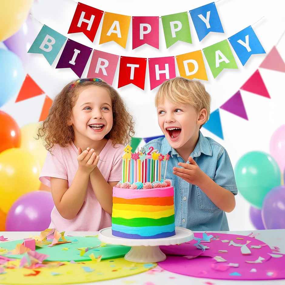 Party Propz Multicolour Happy Birthday Banner