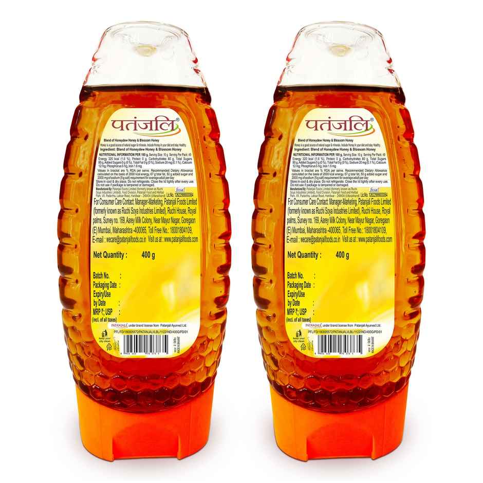 Patanjali Natural Honey Squeeze Pack- No Added Sugar