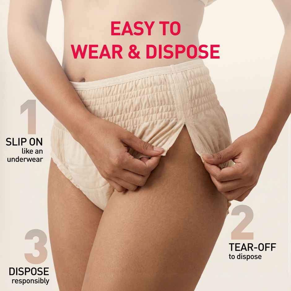 Sirona Disposable Period Panties 2Xl, 5X More Absorption, 100% Rash Free, Leak-Proof (5pc) & Sirona Herbal Period Pain Relief Patches| Relief From Menstrual Cramps | Cool Patches (5pc) Combo