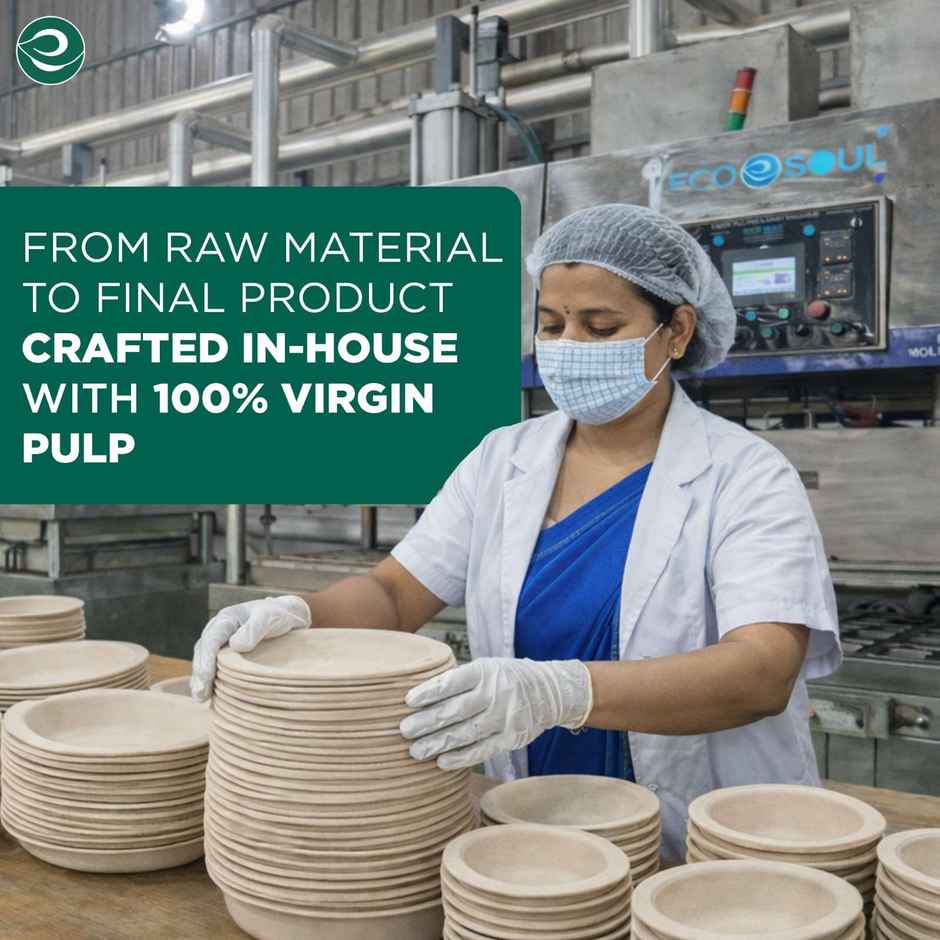 ECO SOUL | Bagasse Disposable Bowls | 180 ml | Round | 25 Count