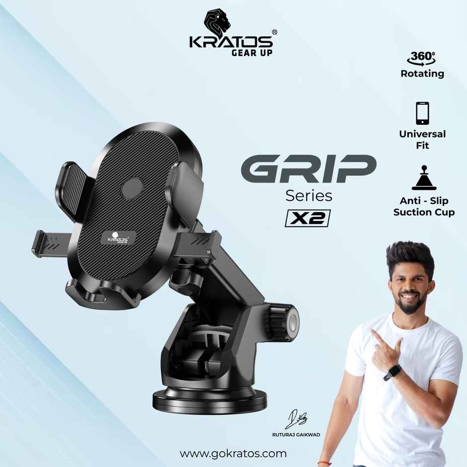 Kratos windshield Car Mobile Holder with one click | 360 Degree Rotatable| Multiple View Angles