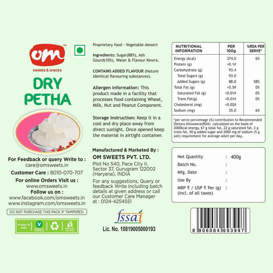 OM Sweets Dry Petha