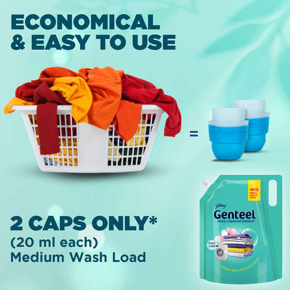 Genteel Liquid Detergent Refill Pouch - Front Load