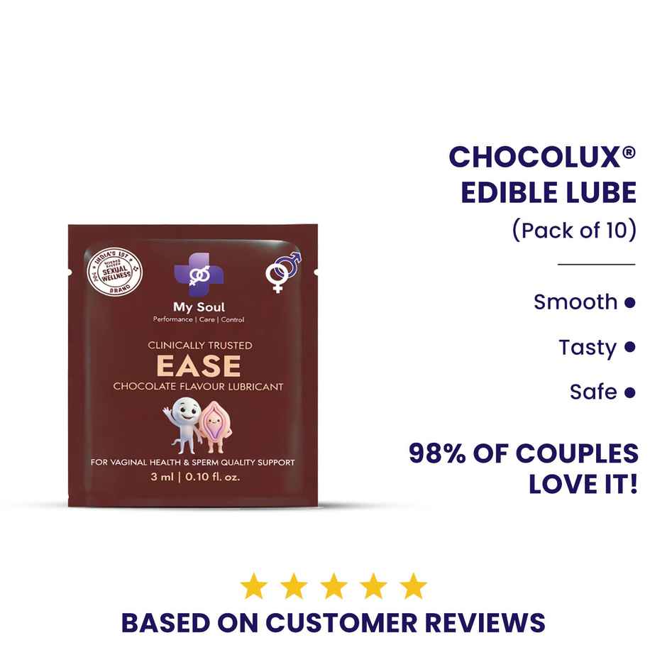My Soul Chocolate Flavour Medicated Edible Lubricant Gel 10 Sachets