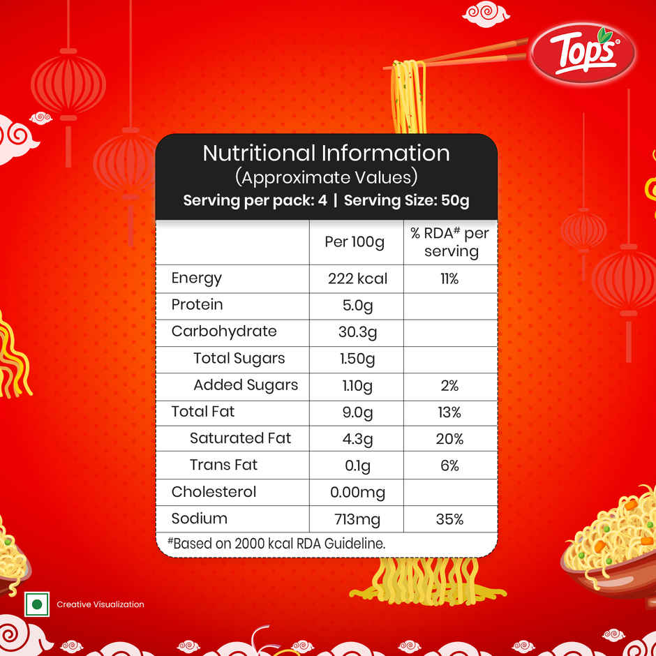 Tops Instant Masala Noodles 4 In 1 Family Pack