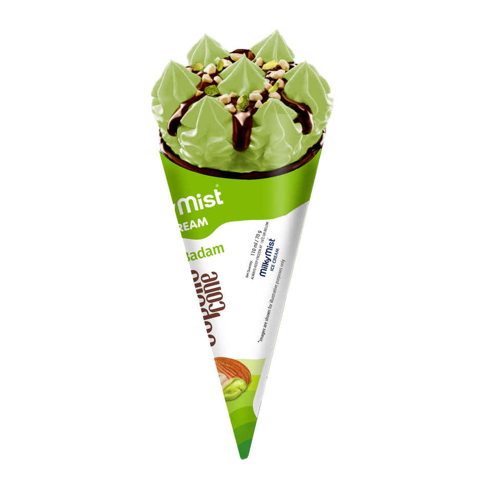 Milky Mist Badam Pista Ice Cream Cone