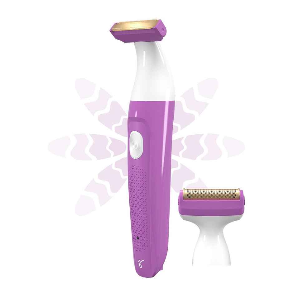 Caresmith Bloom Bikini Trimmer: Rechargeable Design with Extra Shaver for a Smooth, Private Finish