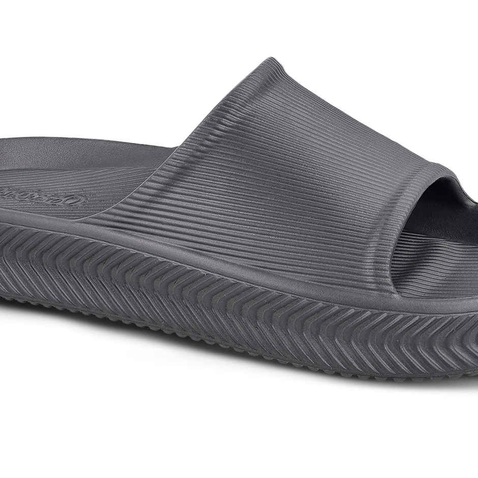 Walkaroo Men's Flip-Flop Sliders - WC8737 Dark Grey UK9