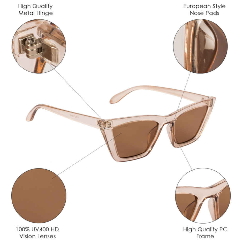 NuVew Women's Cat-eye Sunglasses | Brown - Medium