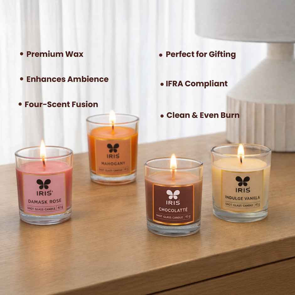 IRIS Shot Glass Candle | 40 gm each