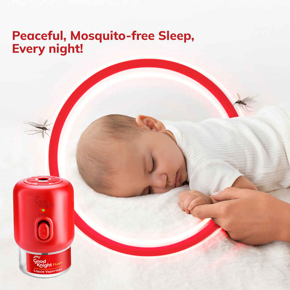 Good Knight Flash | 1 Machine + 3 Refills| Liquid Vaporiser Mosquito Repellent