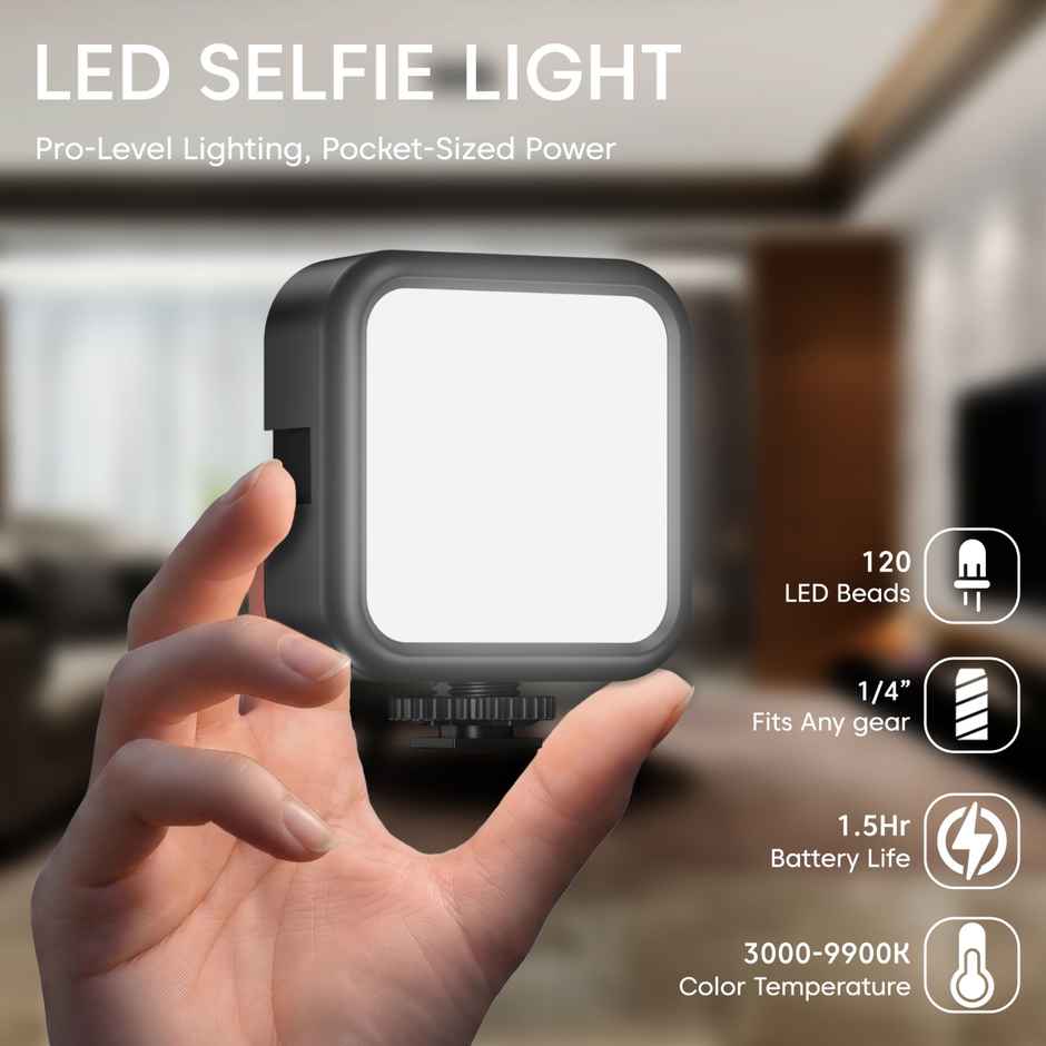 Sounce LED Video Light Dimmable and Rechargeable for YouTube and Zoom Meetings