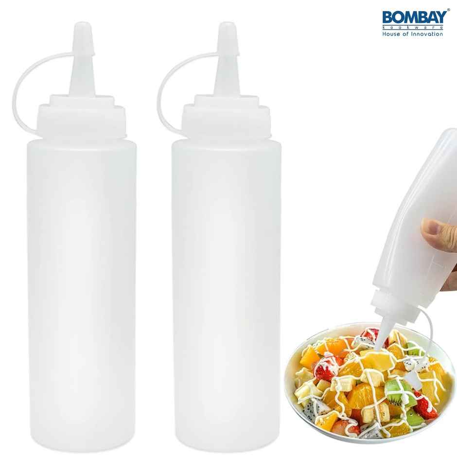 Tomato Sauce Bottle 500 ml | 2 Pcs Set White