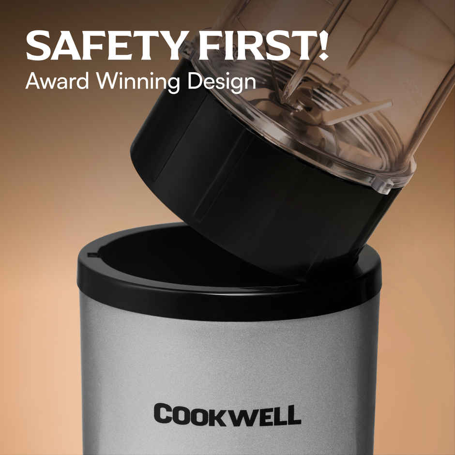 Cookwell Bullet  Juicer Mixer Grinder Nutri Blender 600W - 5 Jars & 3 Blades | Silver