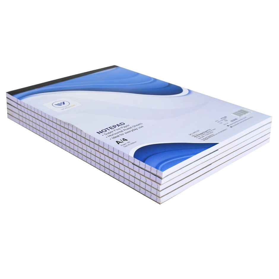 Worldone Ruled A4 Notepad | 160 Pages | 21 x 29.7 cm