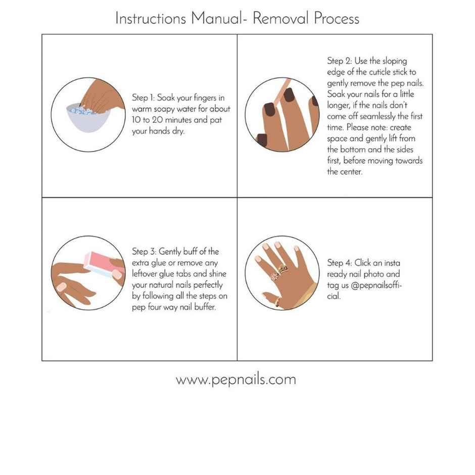 Pep Nails Pink Shimmers Hand Nails | Round | Glossy Glitter Press On Nails | 24 Nail Tips