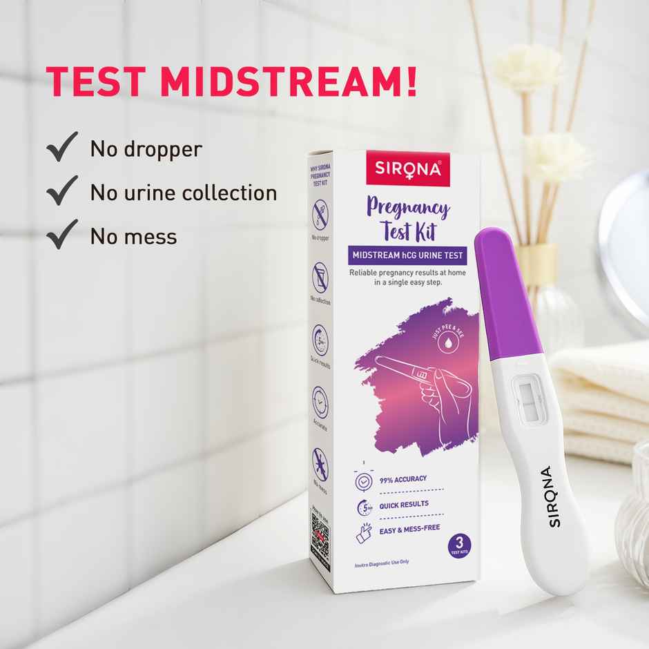 Sirona Midstream Hcg Urine Pregnancy Test Kit