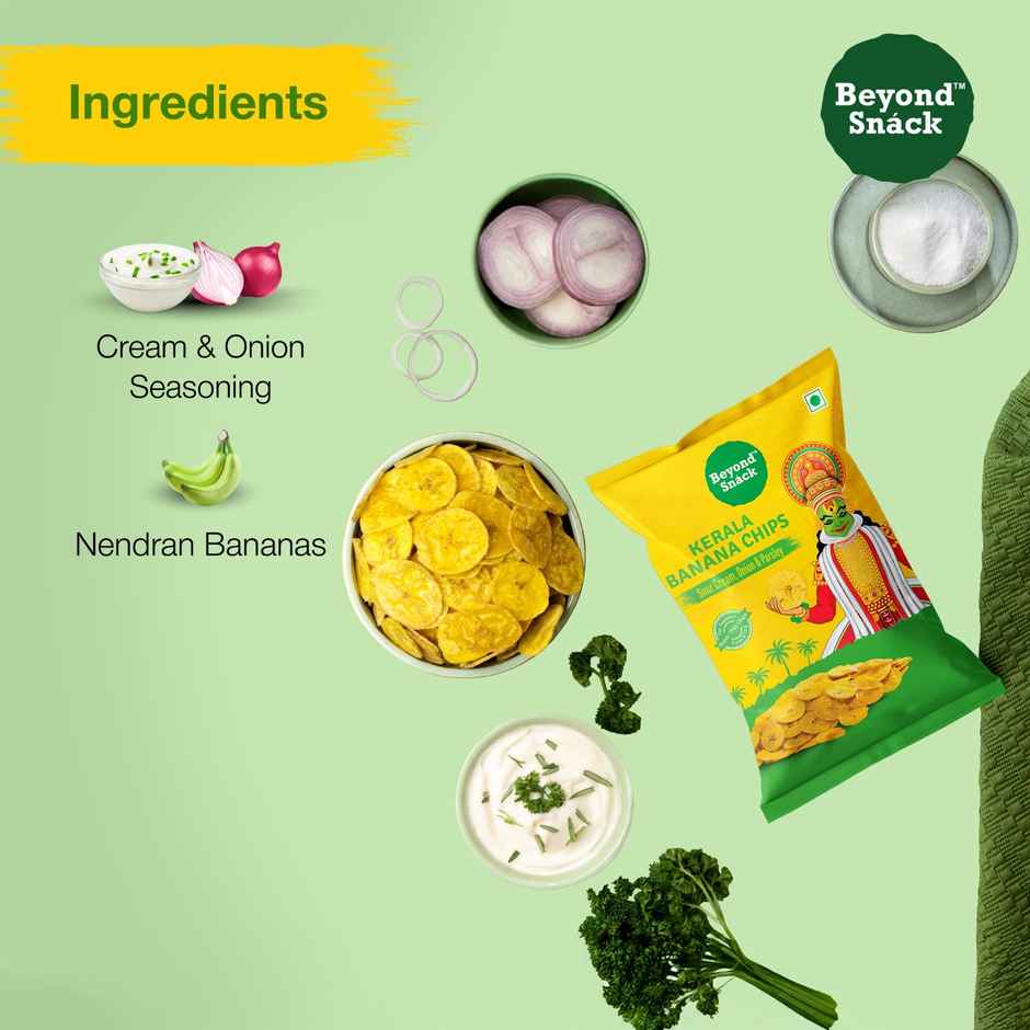 Beyond Snack Kerala Banana Chips | Sour Cream | Onion & Parsley