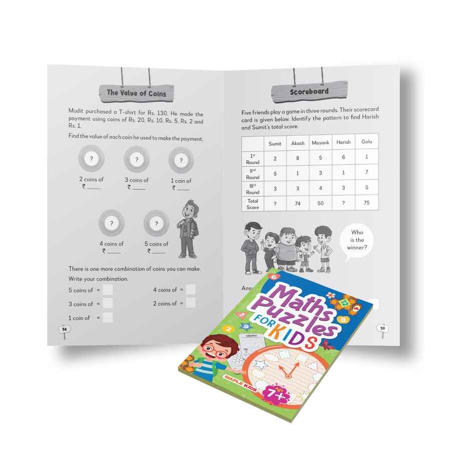 Maple Press Activity Book for Kids - Maths Puzzles | Brain Teasers & Puzzles | Brain Boosting Activity Book