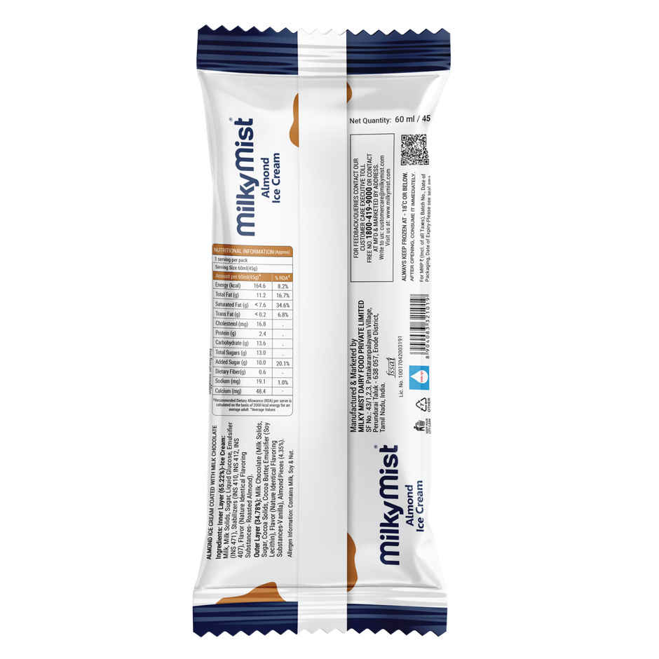 Milky Mist Almond Choco Bar