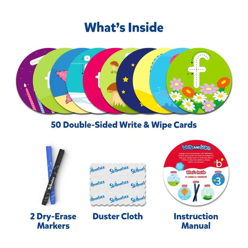Skillmatics Write & Learn Cards For Toddlers