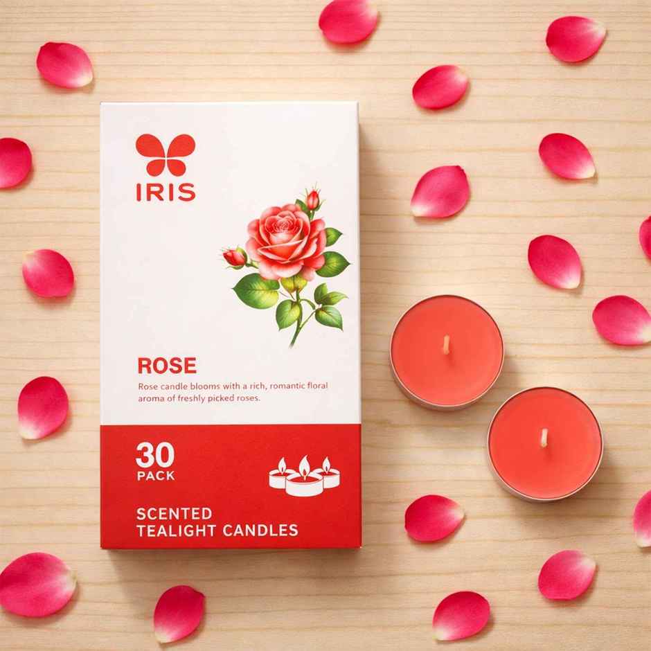 IRIS Rose Scented Tealight Candles