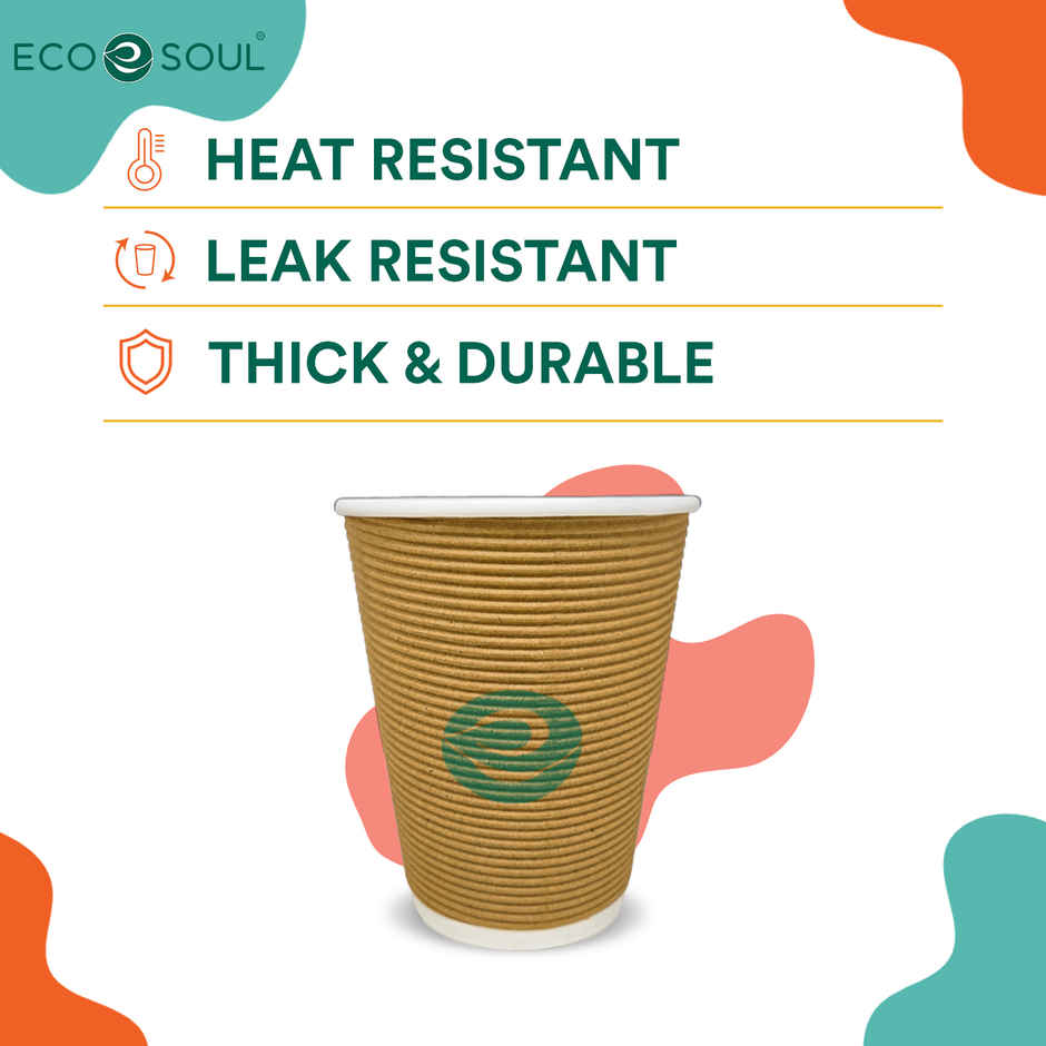 Disposable Cup Glass | 350 ml | 10 Count | Eco Soul