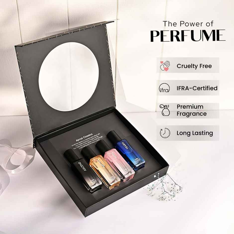 AJMAL Classic Unisex EDP Gift Set Ascend, Aretha, Neea Yearn Perfum Long Lasting EDP Fragrance Scent